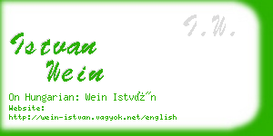 istvan wein business card